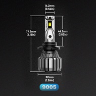 Novsight N71 หลอดไฟหน้า N71 H4 H7 H11 9005 HB3 9006 HB4 60W 16000LM 6500K สว่างมาก พร้อมส่ง