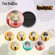HAIKYU ANIME Brooch Plastic Pin!! VOLLEYBALL CHIBI NET Thick Lamination Size 44mm