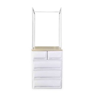 ออกใบกำกับภาษีได้ UP ตู้ลิ้นชักพลาสติก (ท็อปไม้ 1ชั้น) SUMO-KLOSET T2-W1 (4 ชั้น) มีเก็บเงินปลายทาง 