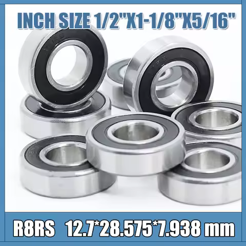 6PCS R8RS Inch 1/2'x1-1/8'x5/16' Bearings 12.7*28.575*7.938 MM for Wheelchair Grinder Wheel or Strol