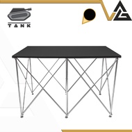 TANK ST-120 Heavy Portable Table โต๊ะวางมิกเซอร์ โต๊ะอเนกประสงค์ โต๊ะสนาม ฐานขา สแตนเลส รับน้ำหนัก 100kg พับเก็บได้