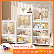 55/65CM 3/4/5 Layers Storage Cabinet Foldable Multipurpose Double Storage Cabinet Foldable Stackable