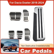 Stainless Steel AT MT Car Foot Pedals Accessories Gas Fuel Brake Restfoot Pedal for Renault Dacia Du