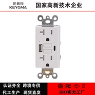 ETL Certification 125V 20A American Standard Type C+USB GFCI Leakage Protection Socket USB Output 5V
