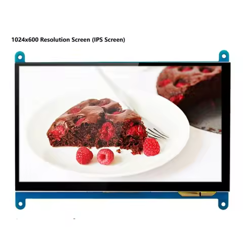 7 Inch Raspberry Pi 4/3/2/B/B+/A+ Monitor 1024x600 IPS 5-Points Capacitive Touchscreen Drive Free HD