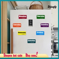Refrigerator Magnet Set Magnetic Fridge Decor Colorful Days of Week Fridge Magnet Set Magnetic Date 