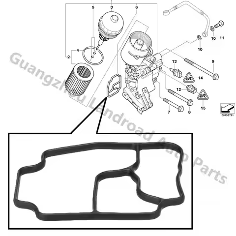11421719855 Engine Oil Filter Housing Gasket For BMW E36 E46 E34 E39 E60 E61 E38 E65 E66 X3 E83 X5 E