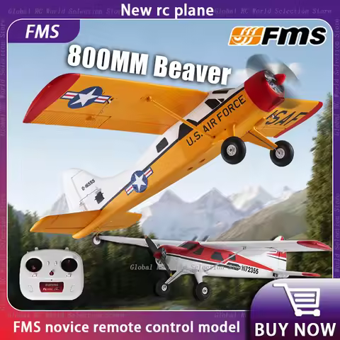 FMS 800mm Beaver Rc Plane Fixed-wing 0.8M Wingspan Beginner Remote Control Airplane New Electric Rc 