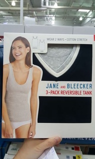 Jane &amp; Bleecker 女可前後穿背心三入 亞洲尺寸:S~XL-吉兒好市多COSTCO代購