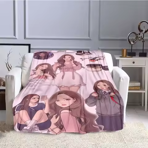 True Beauty Series Hwang in Youp Cha EunWoo Flannel Blanket Star Art Warm Throw Blanket for Bed Bedr