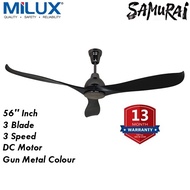 MILUX DC MOTOR 3 SPEED CEILING FAN 56'' MCFE220 BLACK/WHITE