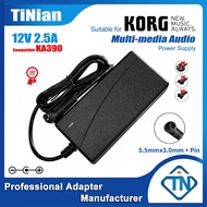 12V 2.5A AC/DC Adapter KA390 for KORG B2N EK-50 i3 B1 Krome-88 EX 73-Key Liano 88 KingKORG Neo Synth