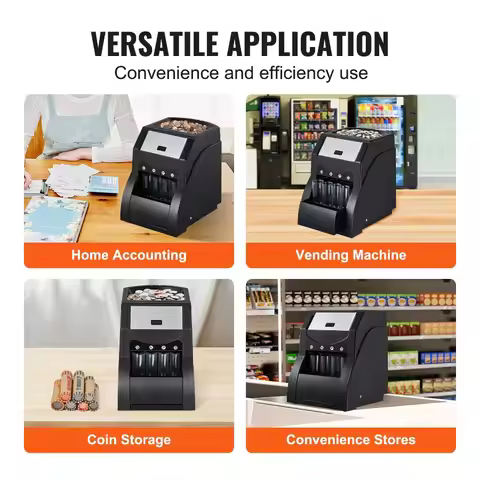USD Coin Sorter, Coin Sorter Machine for USD Coin 1/5/10/25 cents, Sorts up to 230 Coins/min, Coin S