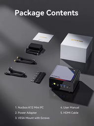 GMKtec K12 MINI PC AMD Ryzen 7 H 255 2*DDR5 Slots 3*M.2 2280 Oculink 2.5G LAN USB4 Gaming PC Office