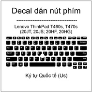 International key button Decal (Us). Japan to Us for Lenovo ThinkPad T460s, T470s (20JT, 20JS; 20HF,