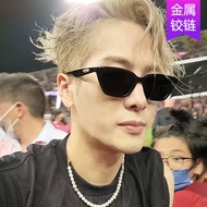 Jackson Wang Same Sunglasses Bar Disco 2023 New Cat Eye Sun Protection UV Protection Level Sense Sun Glasses