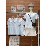 Babydoll shirt with lotus collar - AB0702