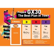 PREPAID UMOBILE GILER UNLIMiTED GX38