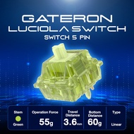 RAZEAKA(10/35ชิ้น) Gateron Luciola Linear Switch 5 pin สวิตช์ Linear สำหรับคีย์บอร์ด Mechanical keyb