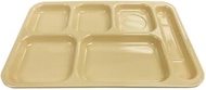 A-to-Z Supply ML802T Tray, 14-1/2"W x 10"D x 7/8"H, Right Hand (6) Compartment, tan, Melamine, NSF, 