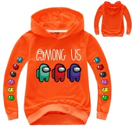[In Stock] Adult Parent-child Hoodie Among Us Anime Hoodies Boys Girls Comfortable Kid's Clothes Leisure Girl Autumn Long-sleeved Pullover Top Coat Cartoon Cotton Blend