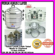 PERIUK KUKUS CAP BUAYA THAILAND DUA LAYER TAHAN LASAK TEBAL POT STEAM STEAMER MULTIPURPOSE COOKING S