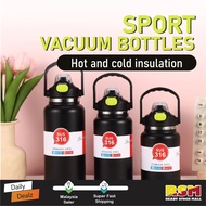 Vacuum Tumbler Bottle With Handle (1l/1.3l/1.7l) Water Bottle Tumbler Vacuum Flask Botol Air Panas S