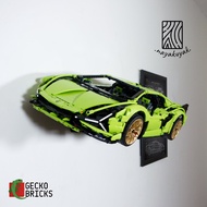 Offset Wall Mount for Lego Technic Lamborghini Sián FKP 37 42115 (Facing Left Or Right)