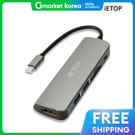 ET-M4000 TYPE-C 3.1 มลตคอนเนคเตอร HDMI+พอรต Type-C PD+USB3.0 2 พอรต+ตวอานการด SD+ตวอานการด TF