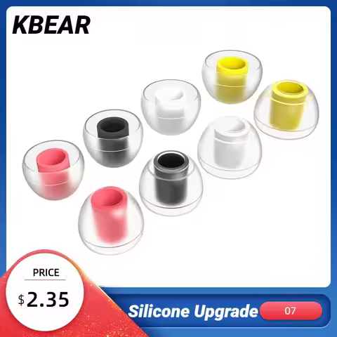 KBEAR 07 Silicone Upgrade Headphone Eartips 1pair(2pcs) 5pairs(10pcs) Noise Isolating With S M M- L 