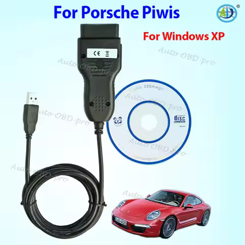 For Porsche Piwis OBD2 Diagnostic Cable OBDII to USB Car ECU Programming Scanner Work With Windows X
