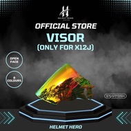100% ORIGINAL | VISOR ONLY ! Grayfosh - X12J (For Day & Night Use) Visor X12J Grayfosh