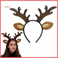 Antler Headband Plush Deer Ears Plush Reindeer Antlers Headband for Women Adults – Cute Deer Ears Ho