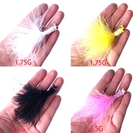 Jig head Lead Head Feather Hook Fishing Lure spinning baitcasting BC peacockbass haruan pancing shim