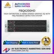 BEHRINGER ULTRAGRAPH PRO FBQ6200HD High-Definition 31-Band Stereo Graphic Equalizer with FBQ Feedbac