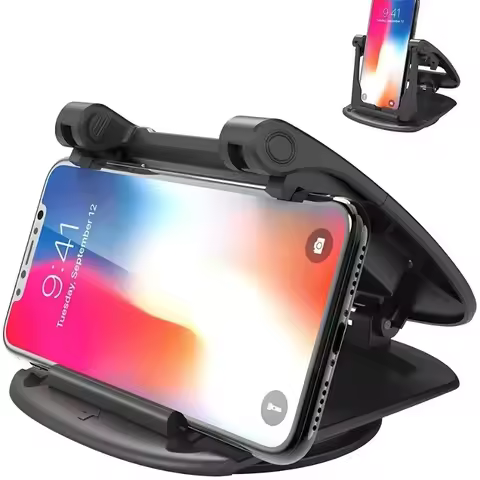 Car Dashboard Holder Phone Mount 360° Rotatable Phone Bracket Hub Horizontal & Vertical Mobile Phone