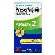 博士倫 - PreserVision 視力健康 維他命礦物質補充劑210粒迷你軟膠囊 - Areds 2 (平行進口貨)