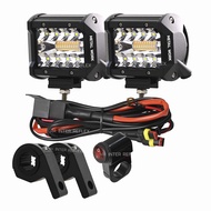 ไฟ led มอเตอร์ไซค์ 12V แบบ 5 สเต็ป แสงสีขาว สีส้ม พร้อมชุดสายไฟ ขายึดแคชบาร์ จำนวน 1 ชุด