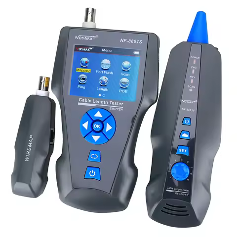 NF-8601S Multifunctional RJ45 CAT6 Network Cable Tester Cable Tracker PoE/PING/Port LCD Display Meas