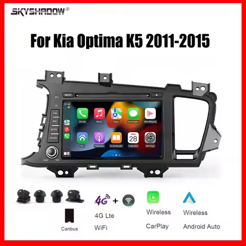 8" CarPlay Android 15 8 Core 12G+256G Car multimedia player 4G Bluetooth GPS Navigation car radio Fo