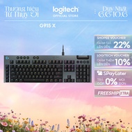 Logitech G915 X Fullsize Lowprofile Wired Mechanical Gaming Keyboard, PBT Key Cap, Programmable Butt