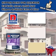 Nippon Paint Q-Shield Extra Exterior Collection 5 Liter Snow White 1002P / Peach Pinch 1022P / Spoon