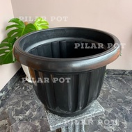 pot bunga tanaman plastik hitam 50cm besar