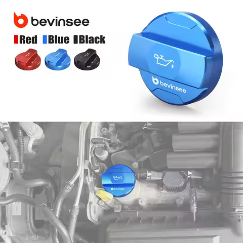 BEVINSEE Oil Filler Cap Cover for EA211 Engines, for Audi A3 8V/8Y/8P,A1 Q2 RS3,for VW Up for Golf M