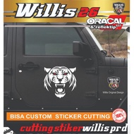 Tiger Image Sticker 2, cutting tiger head car sticker