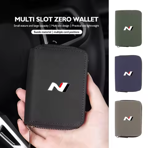 Car Driver's License Credit Holder Purse Storage ID Card Wallet For Hyundai N Line Tuscon NX4 I20 I3