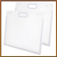 [chasoedivine.sg] 2Pcs Plastic Art Folders Rectangular Art Storage Box for Painting Sketch Photography Art