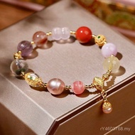 Hair Crystal Southern Red Original Design Pearl Female Natural Crystal Rhodolite Green Ghost Amethys