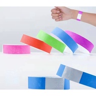 100pcs disposable wristband paper waterproof event wrist tyvek sticker swimming party resort hand st