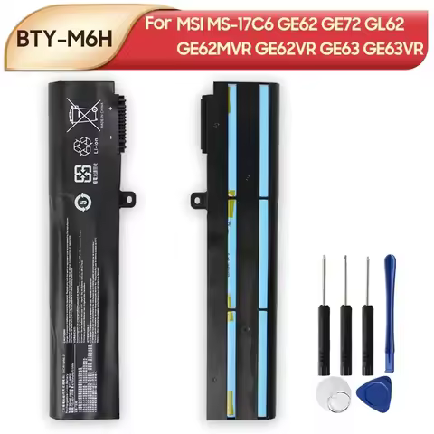 NEW Replacement Battery BTY-M6H For MSI MS-17C6 GE62 GE72 GL62 GL65 GV62 GE63 GE63VR MSI MS-16J1 MS-
